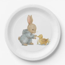 niedliches Kaninchen mit Ente