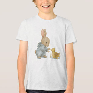 niedliches Kaninchen mit Ente Tri-Blend Shirt