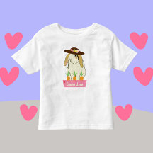 Niedliches Kaninchen mit Hut und Name