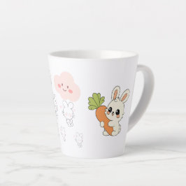 Niedliches Kaninchen mit Karotten-Kaffeetasse | Li Milchtasse