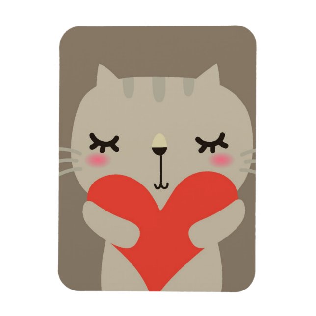 Niedliches Kaninchen mit Liebe Magnet (Vertikal)