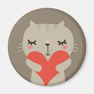 Niedliches Kaninchen mit Liebe Magnet