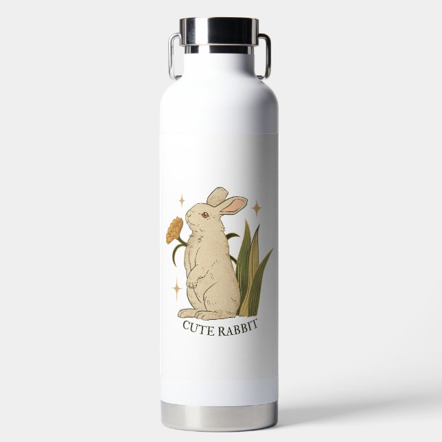 niedliches Kaninchen Trinkflasche (Vorderseite)