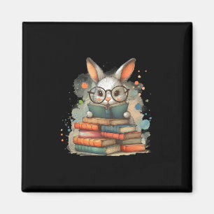 Niedliches Kaninchenbuch Ostern Geschenk Reading B Magnet