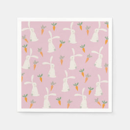 Niedliches Kaninchenmuster Serviette