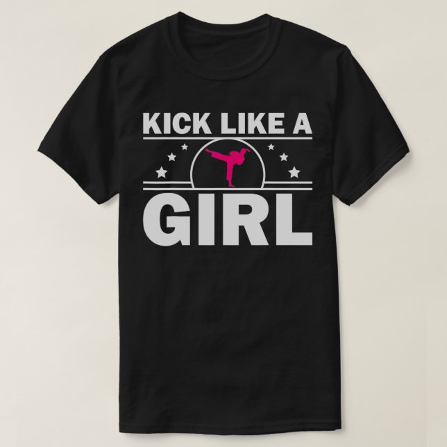 Niedliches Karate-Design für Mädchen Frauen Kinder T-Shirt (Design vorne)