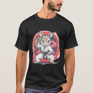 Niedliches Karate Eichhörnchen Lotusblume Mma Kick T-Shirt
