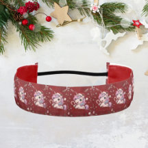 Niedliches karmesinrotes Einhorn-Weihnachtsgeschen