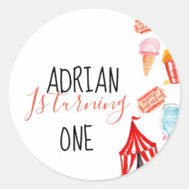 Niedliches Karneval Geburtstagsfeier-Siegel Runder Aufkleber