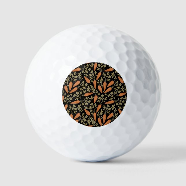 Niedliches Karottenhandgezeichnetes Muster Golfball (Vorderseite)