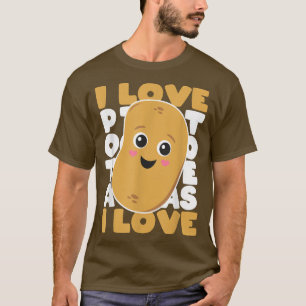 Niedliches Kartoffel Kawaii Art I Liebe Kartoffeln T-Shirt