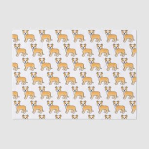 Niedliches Kartoon-Dog-Muster für Fauna und White Seidenpapier