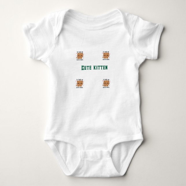Niedliches Kätzchen Baby Strampler (Vorderseite)