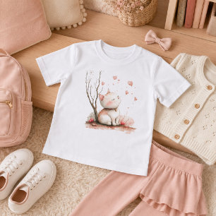 Niedliches Kätzchen mit Herz Kinder Zurück in die T-Shirt