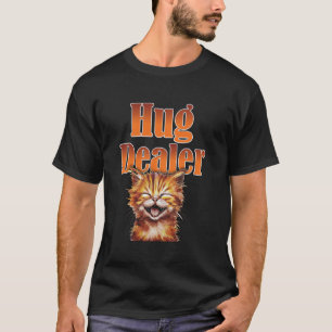 Niedliches Kätzchen mit riesigem Lächeln umarmt Hä T-Shirt
