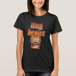 Niedliches Kätzchen mit riesigem Lächeln umarmt Hä T-Shirt