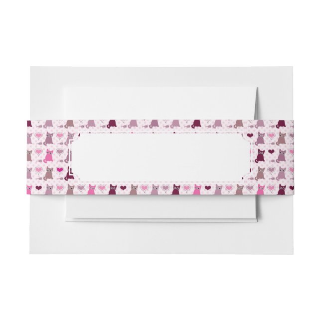 Niedliches Kätzchenmädchenmuster Einladungsbanderole (Vorderseite Beispiel)
