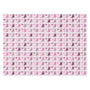 Niedliches Kätzchenmädchenmuster Tischdecke