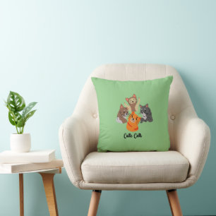 Niedliches Katzen-Design auf Kissen: Kissen mit Rü