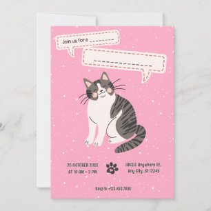 Niedliches Katzen Einladung
