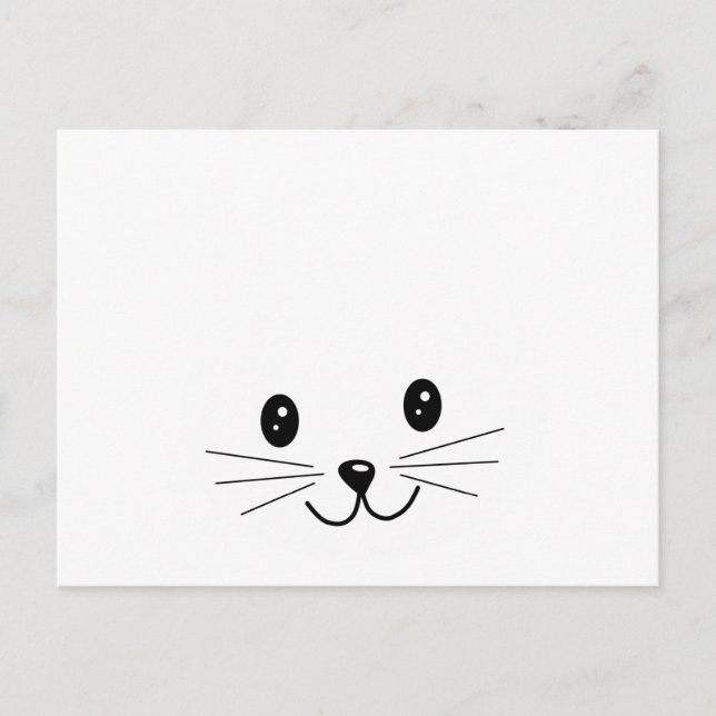 Niedliches Katzen-Gesicht Postkarte (Vorderseite)