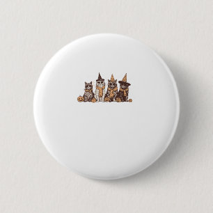 Niedliches Katzen Halloween KätzchenHalloween-Tier Button