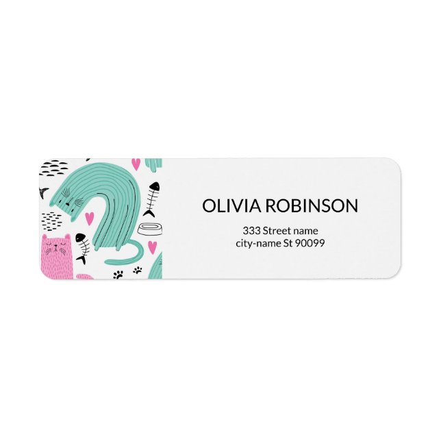 Niedliches Katzen Muster (Vorne)