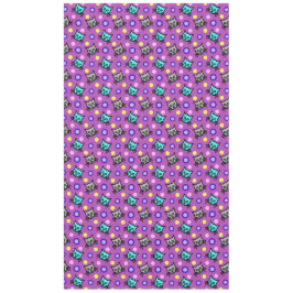Niedliches Katzen Muster in Violett Große Tablette Tischdecke