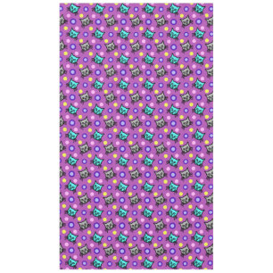 Niedliches Katzen Muster in Violett Große Tablette Tischdecke