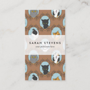 Niedliches Katzen-Muster Visitenkarte