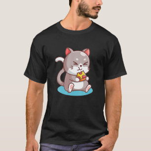 Niedliches Katzen Pizza Funny Feinschmecker Ei Kid T-Shirt
