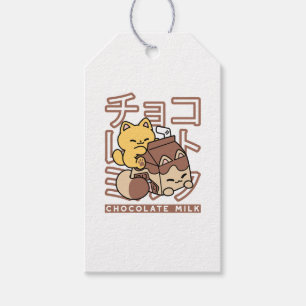 Niedliches Katzen Schokolade Milchkarton Kawaii Ku Geschenkanhänger