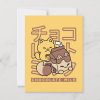 Niedliches Katzen Schokolade Milchkarton Kawaii Ku