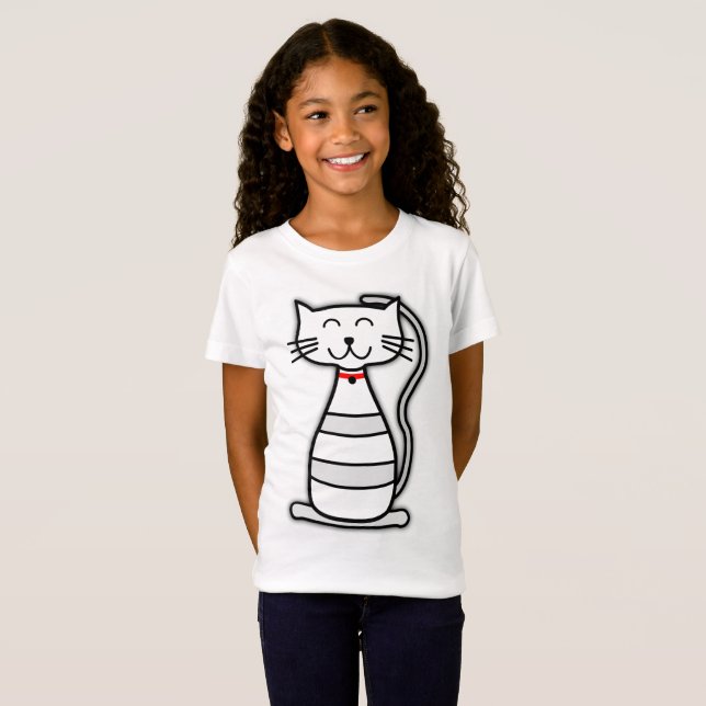 Niedliches Katzen-Shirt T-Shirt (Vorne ganz)