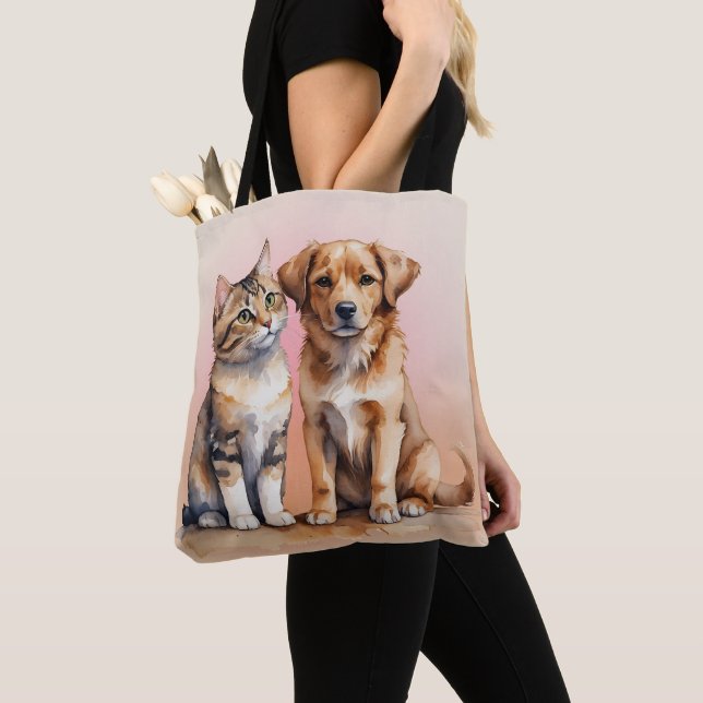 Niedliches Katzen- und Hundefarben (Von Nahem)
