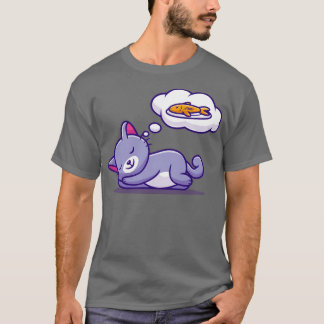 Niedliches Katzen- und Traumfisch T-Shirt