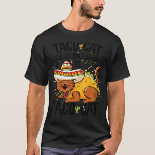 Niedliches Katzenanagrammtop, zurückgeschobene Tac T-Shirt