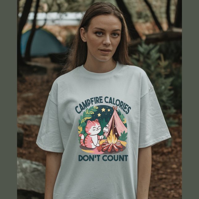 Niedliches KatzenCamping T-Shirt (Von Creator hochgeladen)