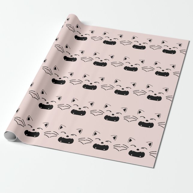 Niedliches Katzendesign | Adortable felines Artwor Geschenkpapier (Ungerollt)