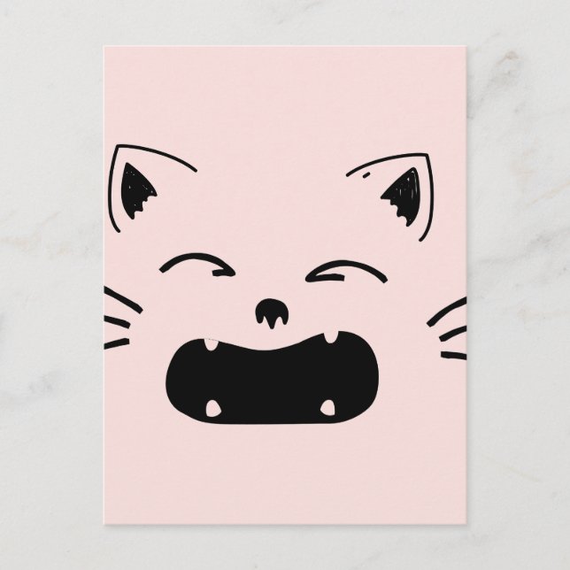 Niedliches Katzendesign | Adortable felines Artwor Postkarte (Vorderseite)