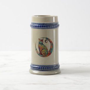 niedliches Katzendesign Bierglas