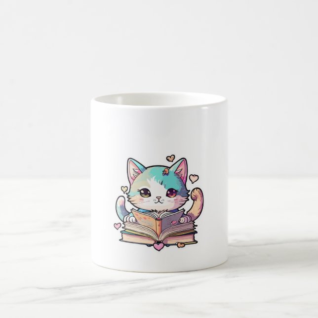 niedliches Katzendesign Kaffeetasse (Mittel)
