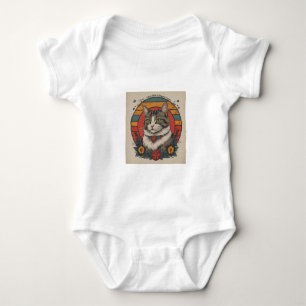 niedliches Katzendesign   Katzen lieben Design kau Baby Strampler