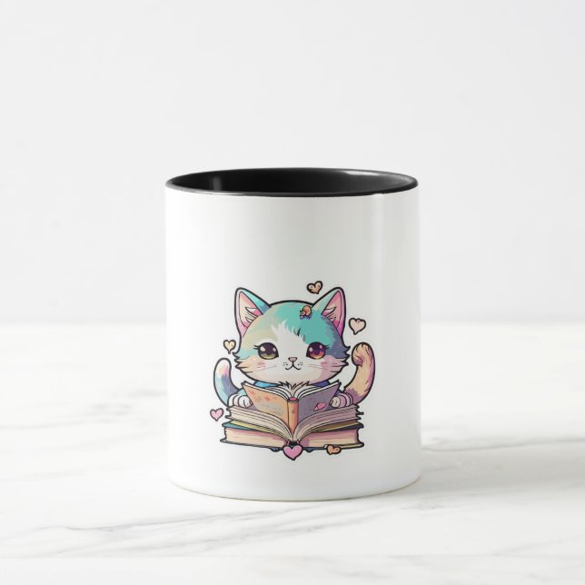 niedliches Katzendesign Tasse (Zentrum)