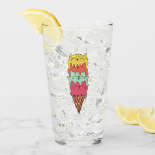 Niedliches Katzeneis Kawaii Kittens Glas