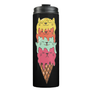 Niedliches Katzeneis Kawaii Kittens Thermosbecher