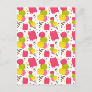 Niedliches Katzeneis Postkarte