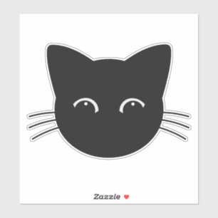 Niedliches Katzenface Custom Cut Vinyl Stickers Aufkleber