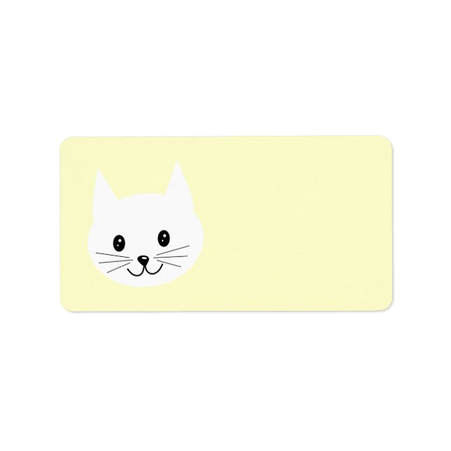 Niedliches Katzengesicht. Adressaufkleber (Vorne)