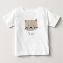 Niedliches Katzengesicht Baby T-shirt